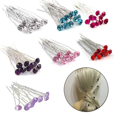 £2.69 • Buy 5-40pcs Wedding Hair Pins Bridesmaid Crystal Rhinestone Bridal Hair Clips Grips