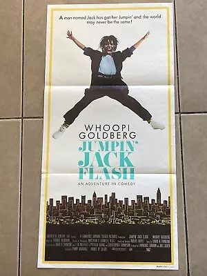 JUMPING JACK FLASH Original 1987 Australian Daybill Movie Poster Whoopi Goldberg • $15