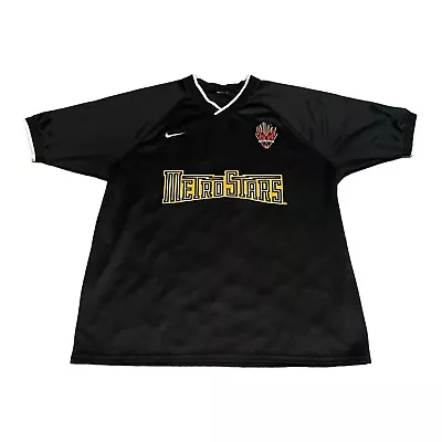 Vtg Nike Authentic New York Jersey NY/NJ Metrostars MLS Soccer Men’s XXL Black • $59.99