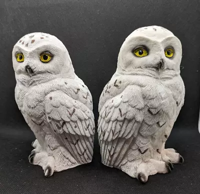 Set Of 2 Snowy Owl Bookends Harry Potter Hedwig • $35.95