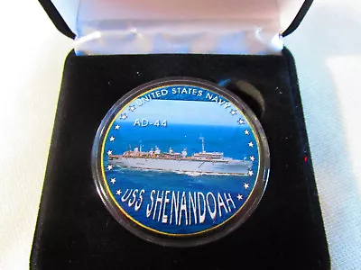 US NAVY - USS SHENANDOAH / AD-44 Challenge Coin W/ Presentation Box • $19.99