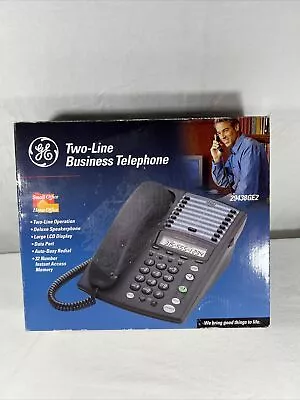 (NEW) GE Two Line Business Speaker Telephone LCD Display 32 # Memory # 29438GE2 • $44.99