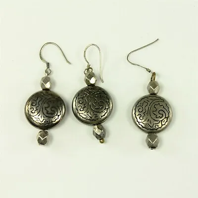 ✅ Set 3 Vintage Jewelry Pierced Earrings Sterling Silver 925 Round Celtic Dangle • $12.25