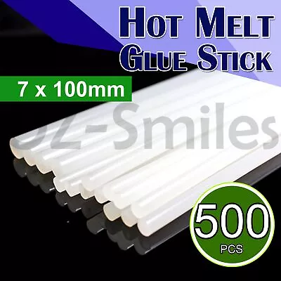 500pcs Clear Hot Melt Glue Sticks Adhesive Craft Glue Gun DIY Tool 7mm 10cm • $45.95