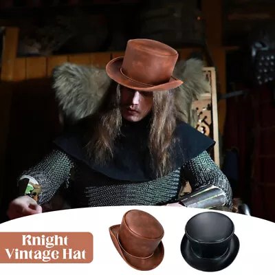 Medieval Hat Punk Magic Hat Cosplay Gentlemen Performing Cap Gift Props Vintage • £17.99