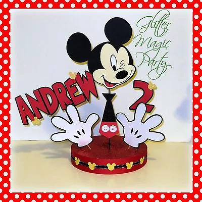 Mickey Mouse Centerpiece Personalized Name And Age • $36