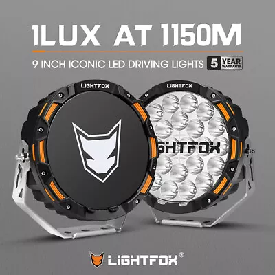 Lightfox 9inch Osram LED Driving Lights Round Spotlights Offroad Truck • $329.95