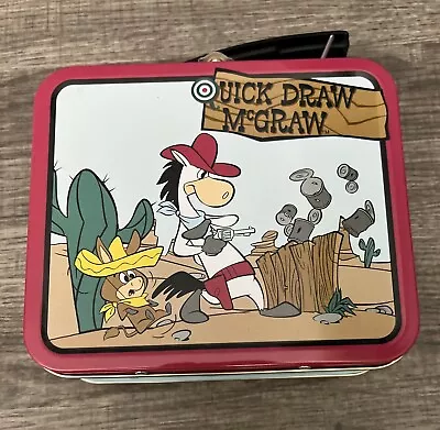 Vintage Quick Draw McGraw Hanna-Barbera Mini Metal Lunchbox Lunch Box Tin. • $14.99