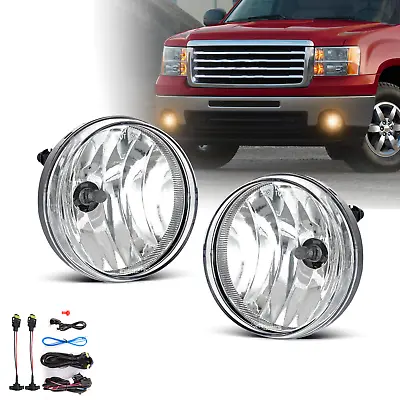 Fog Lights Assembly For 2007-2013 GMC Sierra 1500 Replacement Clear Lens • $32.99