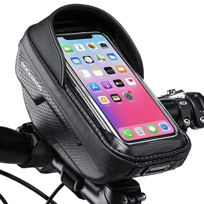 ROCKBROS Cycling Front Top Tube Frame Handle Bars Bags Bicycle Phone Holder Case • $19.99