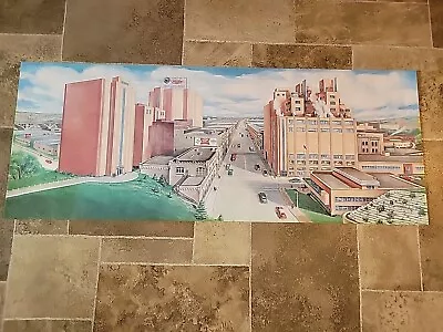 (VTG) 1950s Miller High Life Beer Colored Print Of The Brewery Antique  • $259.99