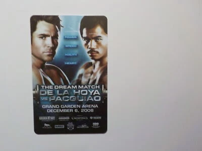 $0.01 • Buy MANNY PACQUIAO Vs OSCAR DE LA HOYA Boxing Key Card 2008 Fight VTG Old Sports USA