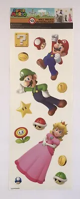New Super Mario Wall Stickers 13pc Wall Decals Luigi Mario Daisy & Accessories • $6