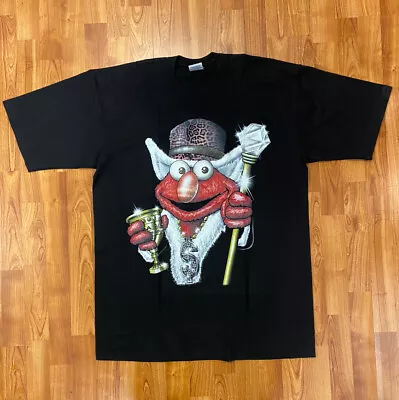 2XL Vintage Sesame Street Elmo T Shirt Rap Band Rock Bootleg Concert Tee Pimp • $50