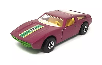 Matchbox Superfast No 32 Maserati Bora Burgundy #8 Label. Green Base. England • $9.90