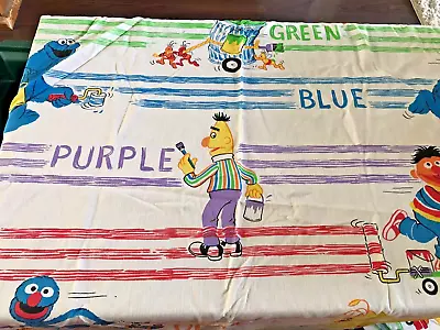 Vintage Sesame Street Curtains Roughly 40  X 44  Classic Kids Bedroom Decor • $24.99