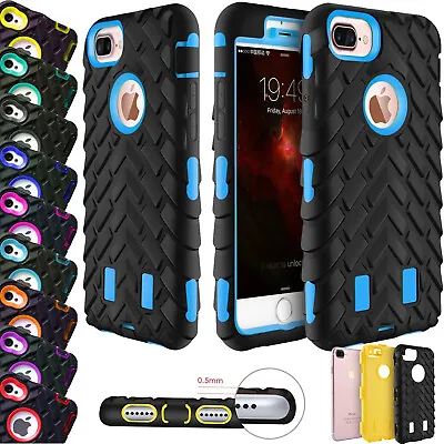 For IPhone 6s 6 Plus 7 8 Cases Tyre Grain Hybrid Shock Proof Grip Cover - UK • £4.78