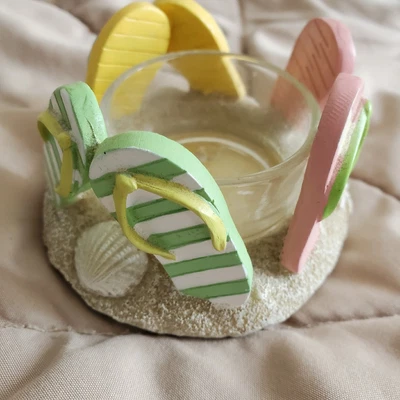 $12.75 • Buy Yankee Candle Flip Flops Tealight Candle Holder