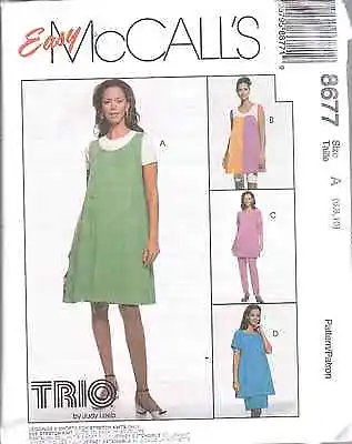 8677 UNCUT Vintage McCalls SEWING Pattern Maternity Jumper Top Skirt Shorts • $4.89