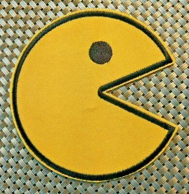 Pac-man Large Embroidered Patch Iron-On Sew-On US Shipping 80s Video Game • $3.99