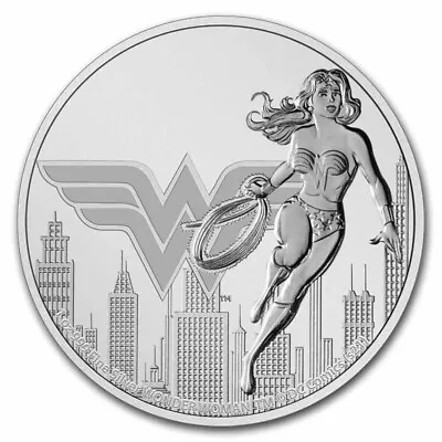 2021 Niue Wonder Woman DC Comics Justice League 1 Oz .999 Silver Coin In Capsule • $50.95