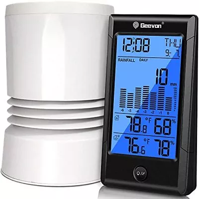 Wireless Rain Gauge5 In 1 Self-Emptying Rain Collector Monitoring Rainfall A... • $53.91