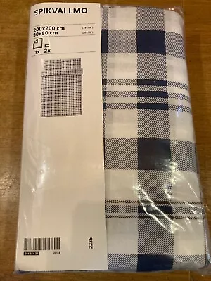 IKEA Spikvallmo Duvet Cover + 2 Pillowcases DOUBLE 200x200cm 304.664.36 NEW • £12.99