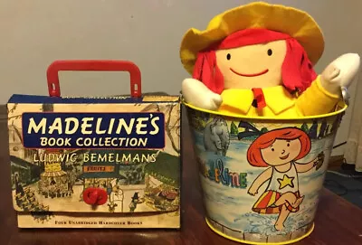 Retro Madeline Book Collection 1992 Doll 2016 & Bucket 1997. Great Bundle! RDY! • $278