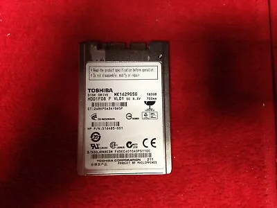 Toshiba 160GB Micro-Sata 1.8  Hard Disk Drive MK1629GSG • $15