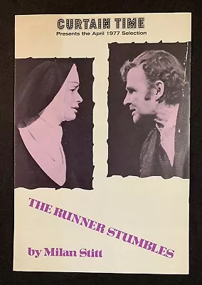 Vintage 1977  The Runner Stumbles  Curtain Time Presents By Milan Stitt Flyer • $12.95