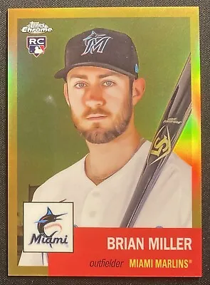 2023 Topps Chrome Platinum Brian Miller Gold Refractor Marlins #6/50 • $29.99