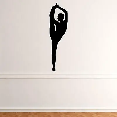 Ballet Dancer Perfoming Leg Hold Wall Sticker Decal Dancing Kids Bedroom DÃ©cor • £4.79