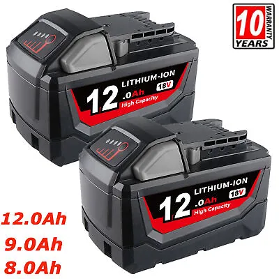 Battery For Milwaukee For M18 18V 12.0AH Extended Lithium 48-11-1890 / Charger • $69.92