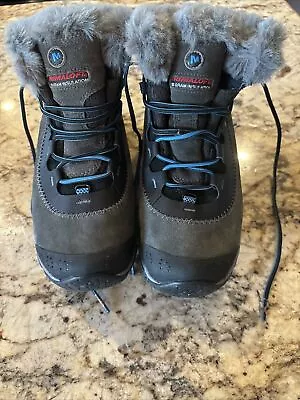 Merrell Thermo Gray/blue Womens Vibram Insulated Winter Boots 8.5 US • $24