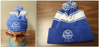 Pabst Blue Ribbon Pom Pom Beanie Touque Never Worn NEW Old Stock PBR FREE Ship • $18.99