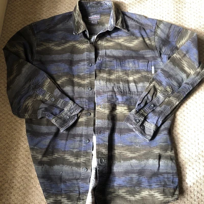 £13.30 • Buy Vintage Southwestern Flannel Woolrich Men Shirt Olive Size M