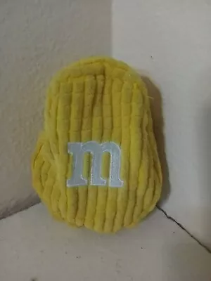 Change Coin Purse Mars Peanut M&M's Candy Yellow Plush Cushion Pillow Suede Soft • $4.49