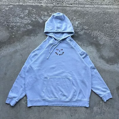 2021 Mac Miller Faces Hoodie Song On Back Pale Blue Color Size XL Oversized Fit • $99.95