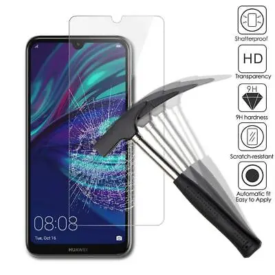 For Huawei Y7 2019 New Thin Clear 9H Tempered Glass Screen Protector • £2.75