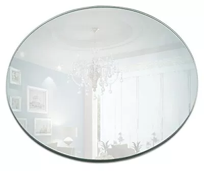 12 Inch Round Mirror Candle Plate Set Box Of 12 Mirror Trays Rounded Edge Round  • $57.45