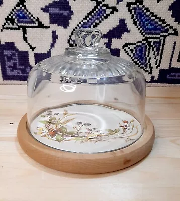 Marks & Spencer Harvest Cheese / Cake Domed Glass Cloche Vintage Retro  • £11.99