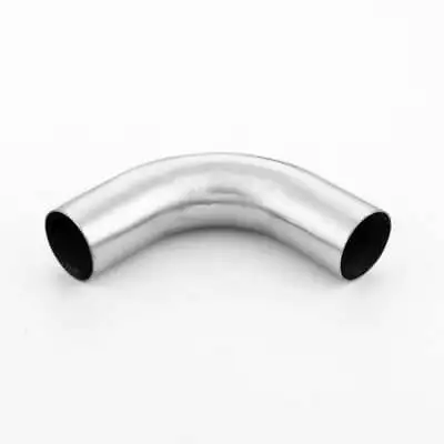 2  304 Stainless Steel 90 Degree Mandrel Bent Exhaust Pipe Piping Brushed • $35.97