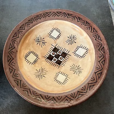 Vintage SAFI  Moroccan Pottery Bowl Signed • $45