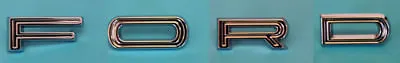 NEW! 1968-1969 Fairlane Torino Hood / Trunk Letters F. O. R. D. Chrome Set Of 4 • $39.95