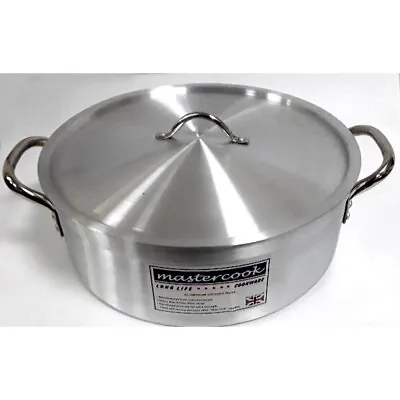 £139.63 • Buy 17.7'' Heavy Duty 45cm 7mm Catering Casserole Aluminium Cooking Pot Ground Base