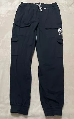 Ecko Unltd Cargo Jogger Men's Medium Black Taper Leg Sweatpants Drawstring Logo • $15.95