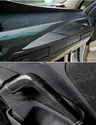 $21.48 • Buy Car Carbon Fiber Leather Style Scuff Plate Door Sill Cover Threshold Step Guard