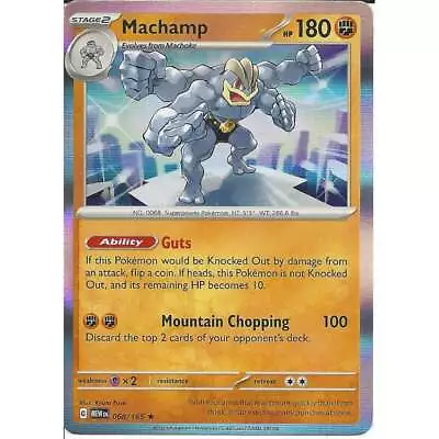 068/165 Machamp : Rare Holo Card : SV03.5 151 Pokemon Trading Card Game • £1.20