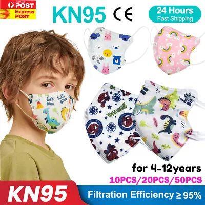 KN95 Kids Mask N95 KF94 3D Face Masks Disposable/Reusable   Respirator Children • $25.95