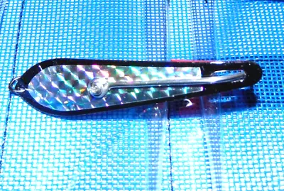 Kingfish Holographic Drone Trolling Spoon 4 Inch Mustad Hook MackerelONO Black • $4.99